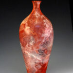 Saggar Vase, Stoneware, 11in tall x 5in diameter, 2015, Sold