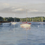 Evening Mooring, Oil on panel, 18in x 24in, $1,800
