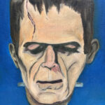 Frankenstein, OIl on canvas, 24in x 22in, ca. 1968-1970, NFS
