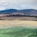 Hints of Spring in a Field North of Middlebury College, Oil on canvas, 27in x 37in, 1971, NFS
