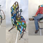 Shadow Lawn Chair, Metal tube, color glazing, multimedia, 1983-2019, $80,000