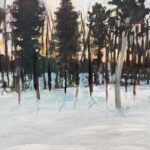 Winter Sunset, Oil on board, 8in x 9.5in, 2012