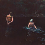 Dark Water (Two Figures), Acrylic on canvas, 28in x 48in, 2011, NFS